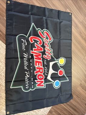 Scotty Cameron Black Flag with Red, Green & Multicolor Logo